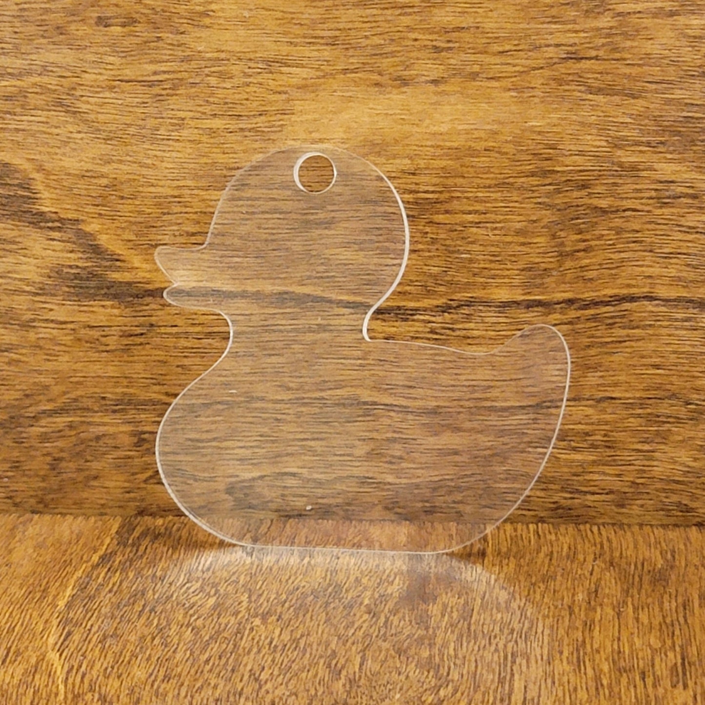 Clear Acrylic Toy Duck Shaped Craft Blank