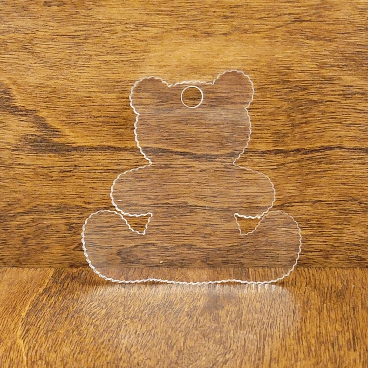 Clear Acrylic Teddy Bear Shaped Craft Blank