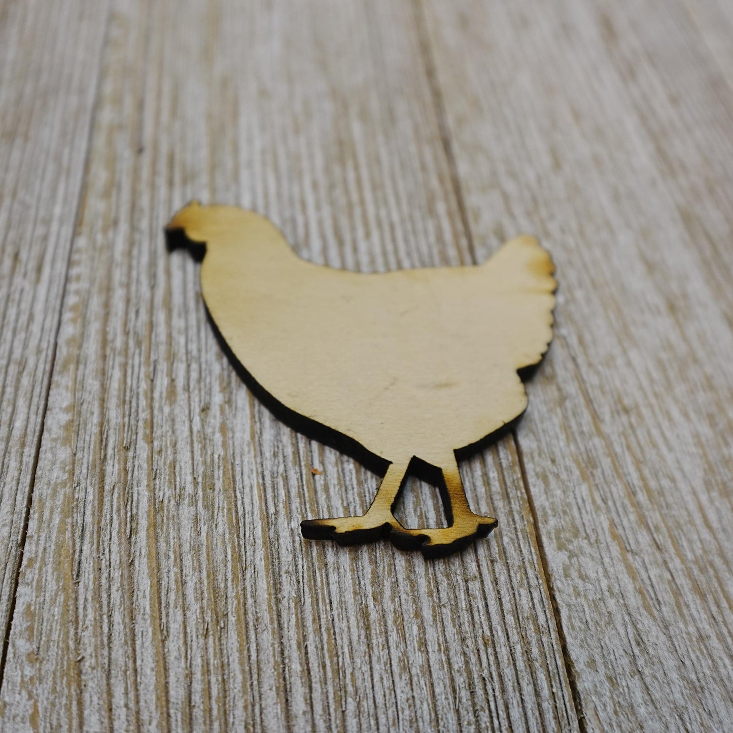 Chicken Shape Wood Craft Cutout, Wood Craft Supply, Unfinished Wood Blank, Laser Cut Shapes, DIY Embellishment, Ships Fast