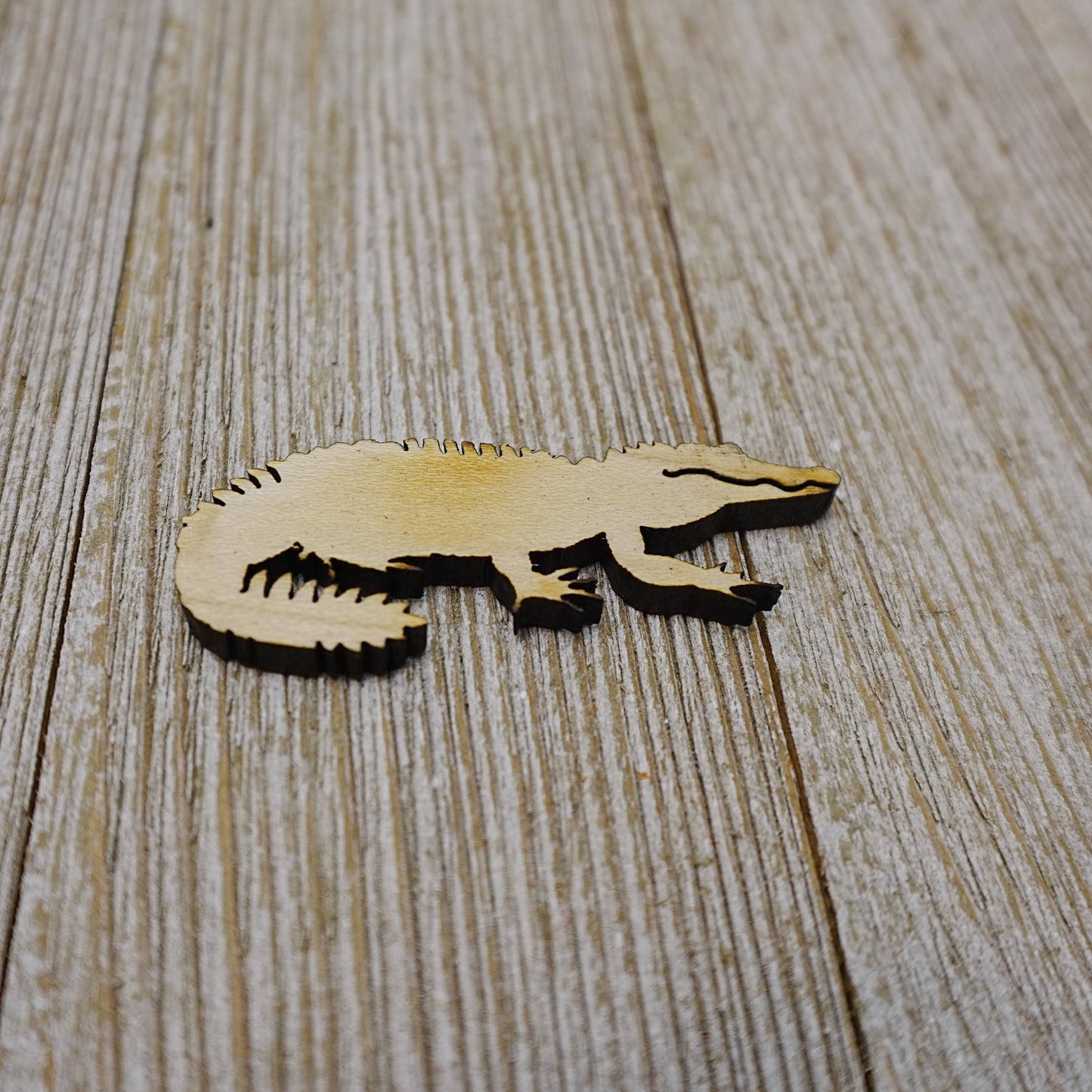 Alligator Shape Wood Craft Cutout, Wood Craft Supply, Unfinished Wood Blank, Laser Cut Shapes, DIY Embellishment, Ships Fast