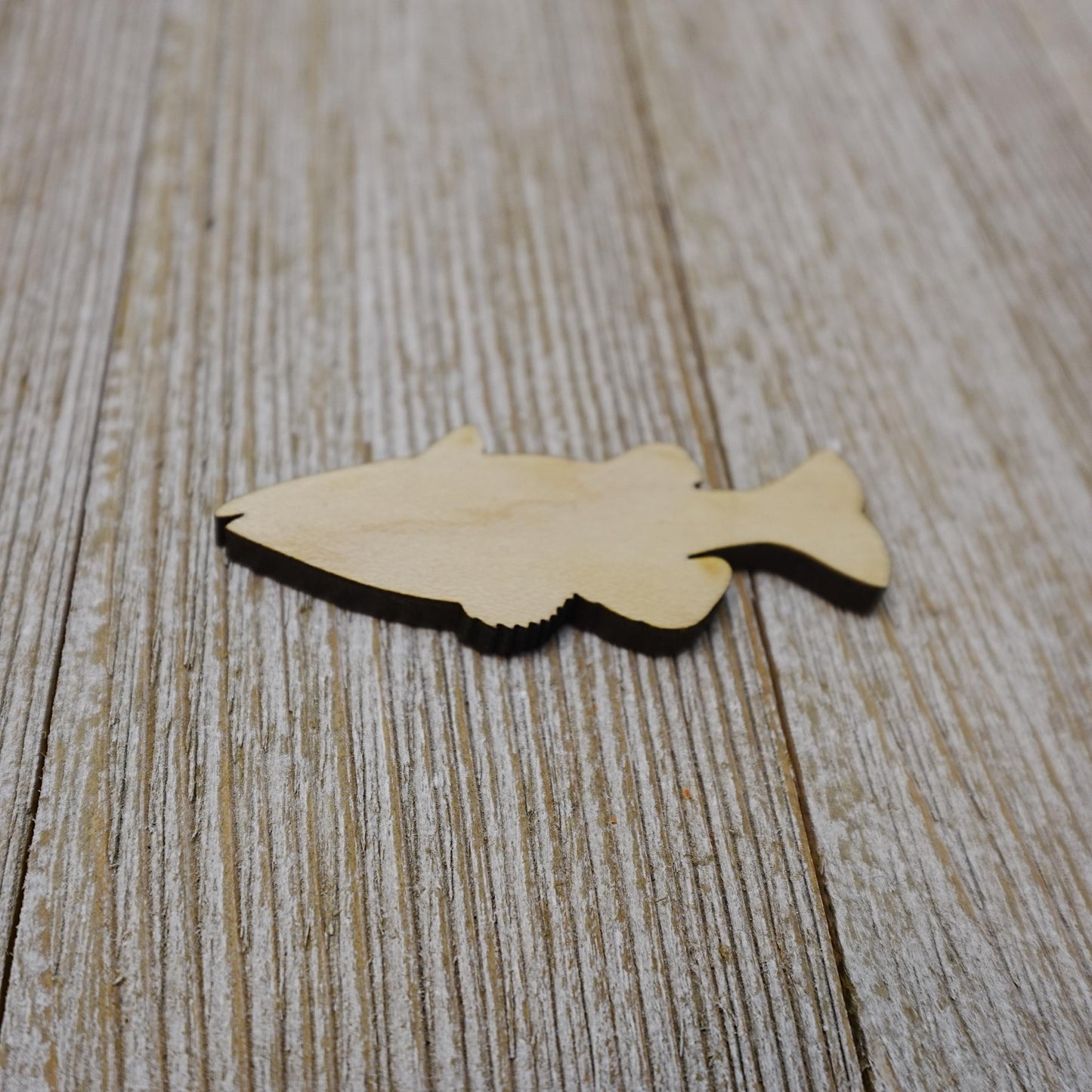 Fish Shape Wood Craft Cutout, Wood Craft Supply, Unfinished Wood Blank, Laser Cut Shapes, DIY Embellishment, Ships Fast