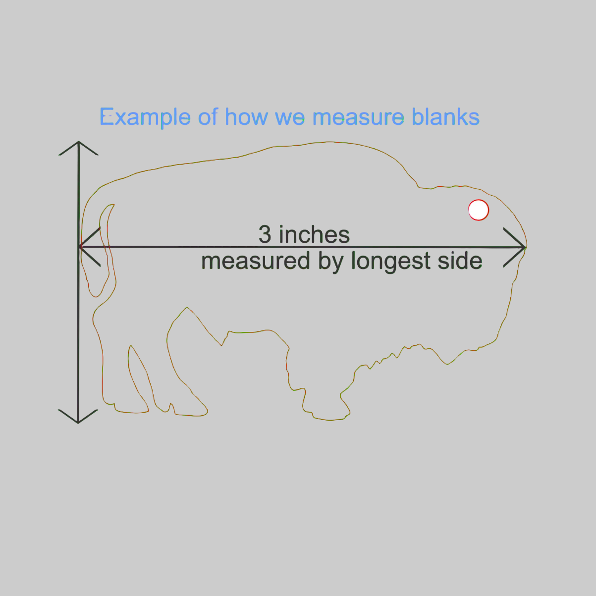 Diagram showing how to measure blanks with a green background