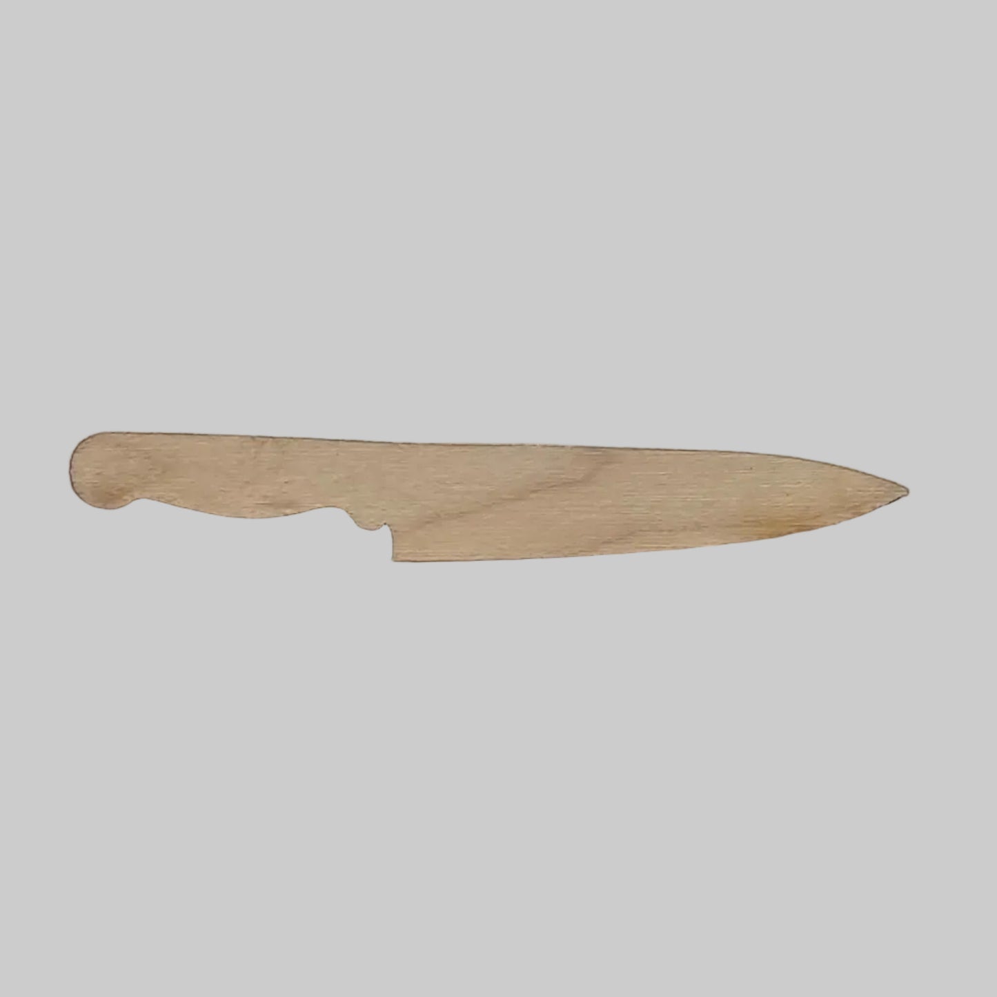 Wooden knife on a white background