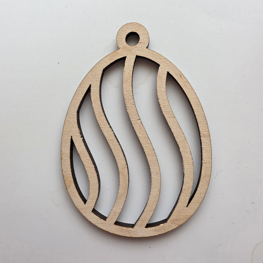 Easter Egg Ornament Wood Craft Cutout, Wood Craft Supply, Unfinished Wood Blank,  DIY Embellishment, Ships Fast