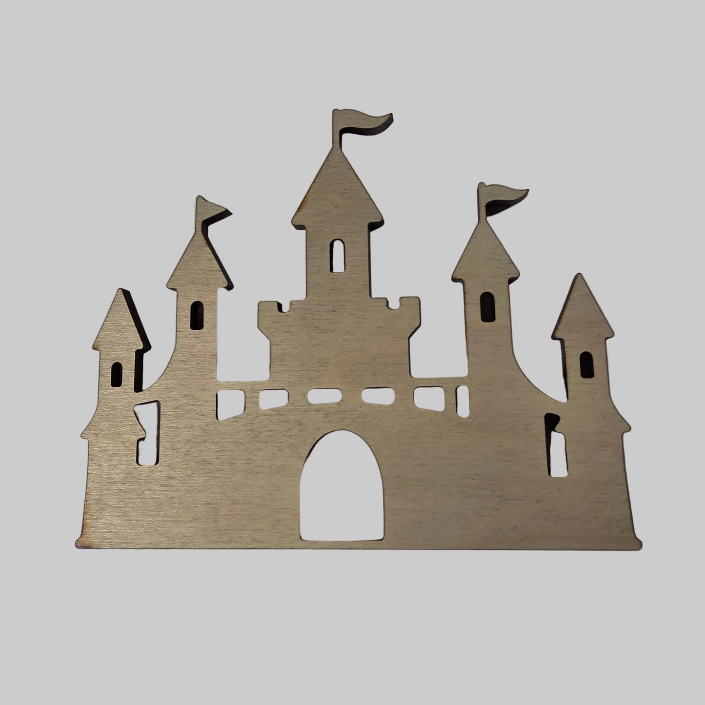 Wood castle shape on a white background