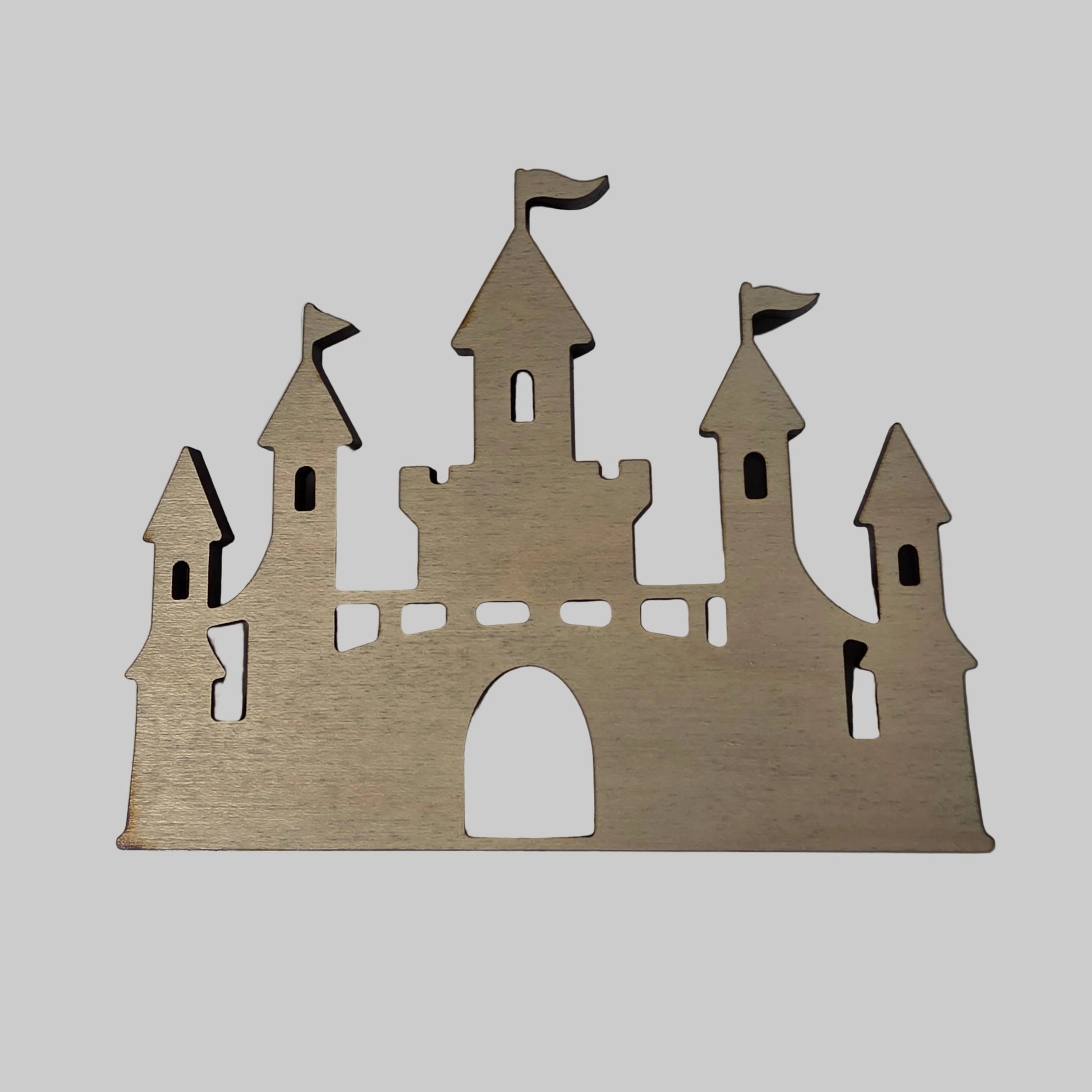 Wood castle shape on a white background
