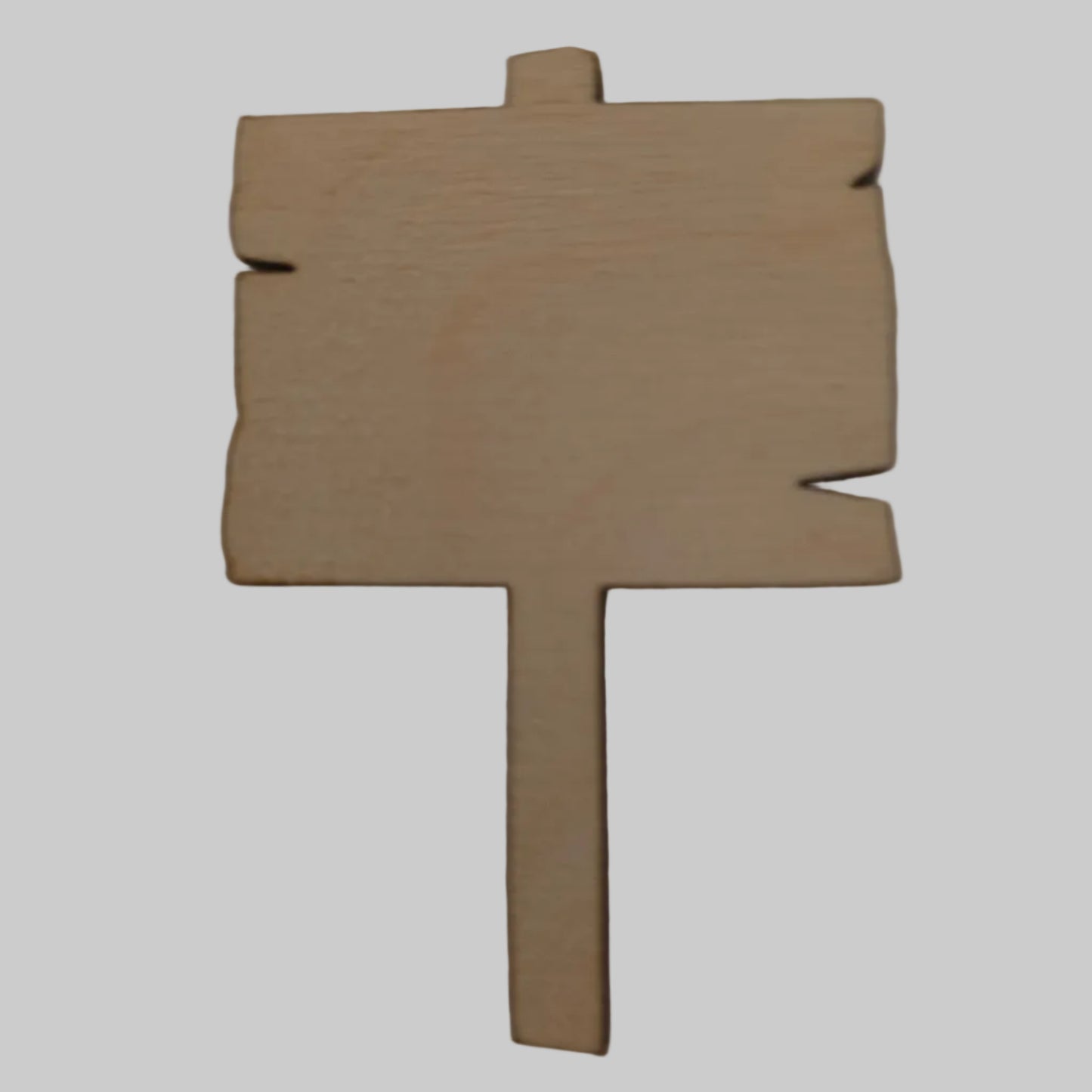 Wooden sign shape on a plain background