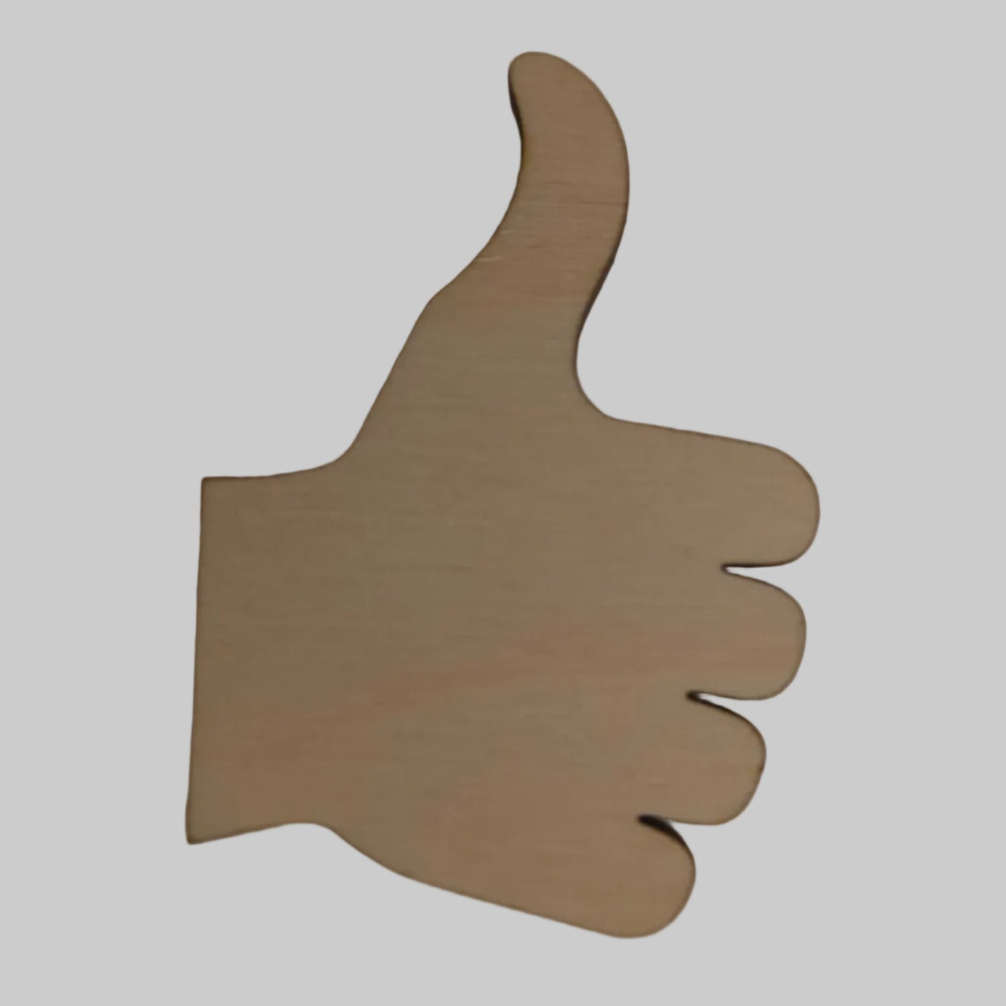 Laser cut wood Thumbs Up shape, Craft Supply, Unfinished Wood Blank, DIY Embellishment