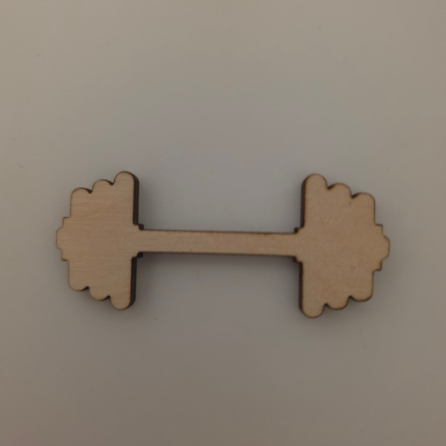 Barbell shape Wood Craft Cutout, Wood Craft Supply, Unfinished Wood Blank, DIY Embellishment, Ships Fast