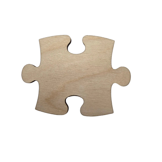 Puzzle Piece Shape Wood Craft Cutout, Wood Craft Supply, Unfinished Wood Blank, DIY Embellishment, Ships Fast