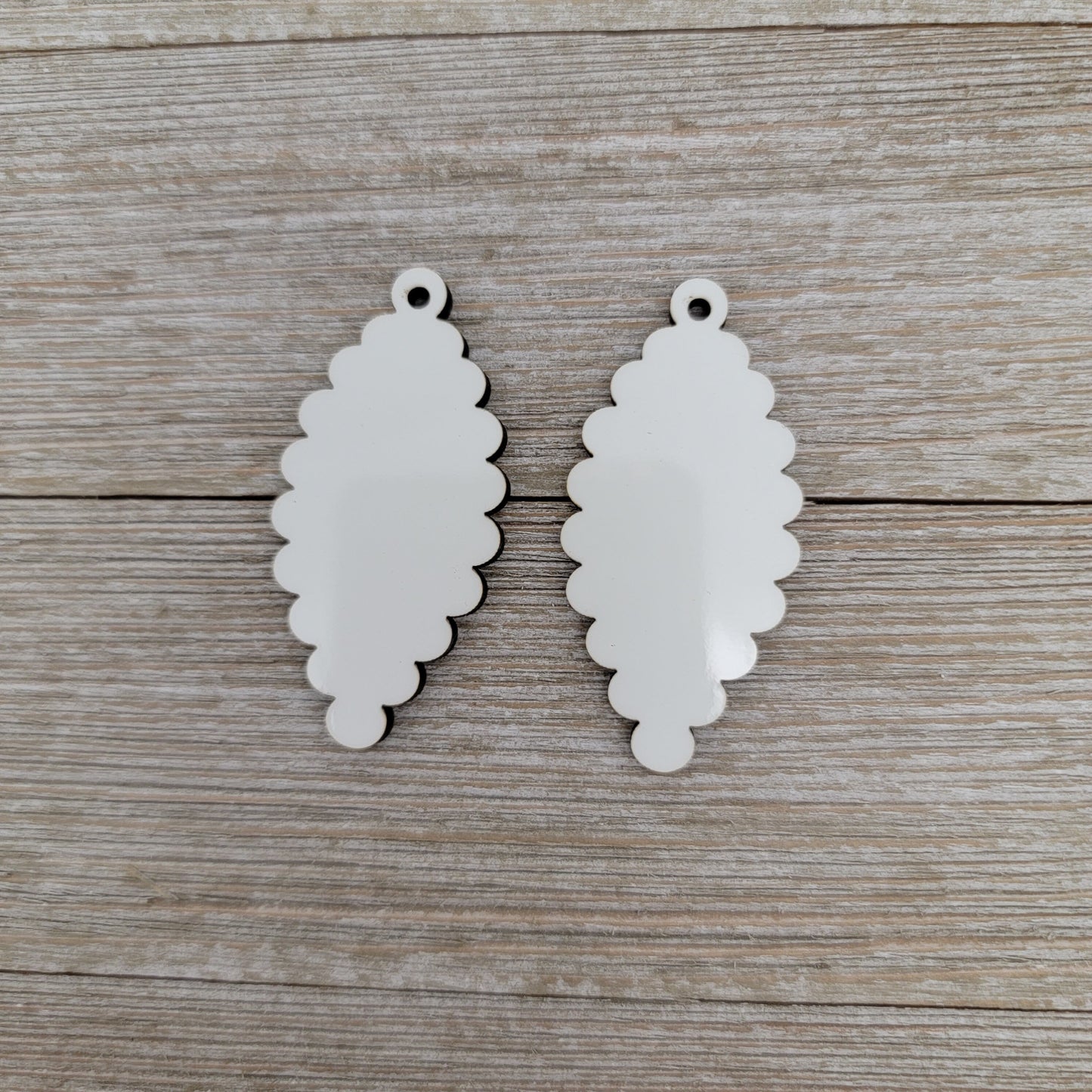 Sublimation Oval Scallop Shaped Earring Blank