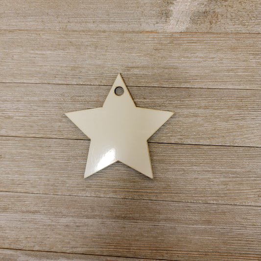 Star Shape Ornament Blank Single Sided MDF