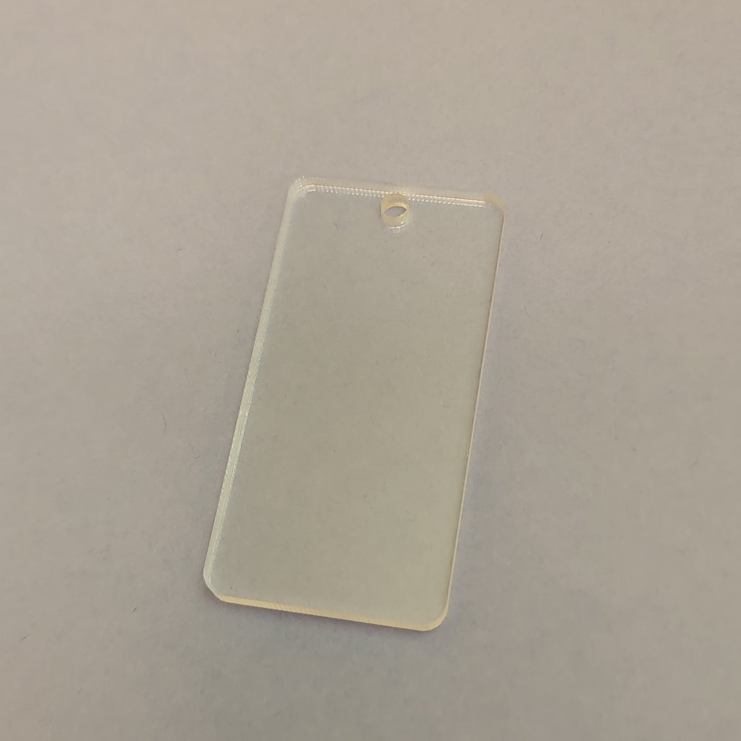 Clear cast acrylic rectangle shaped blank 1/8" (3 mm) 6 inch tall by 1 inch wide with hole or without