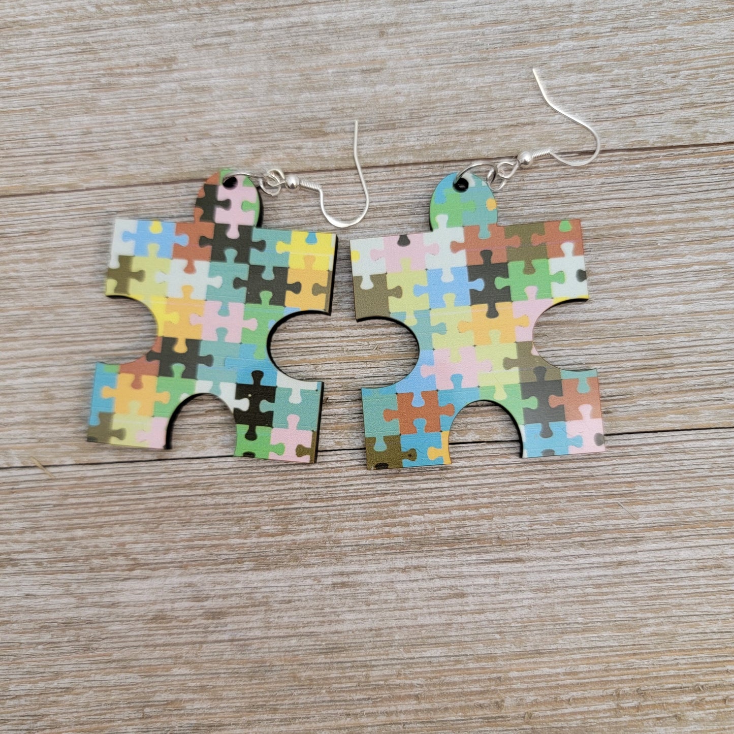 Sublimation Puzzle Piece Shaped Earring Blank