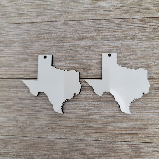 Sublimation Texas Shaped Earring Blank