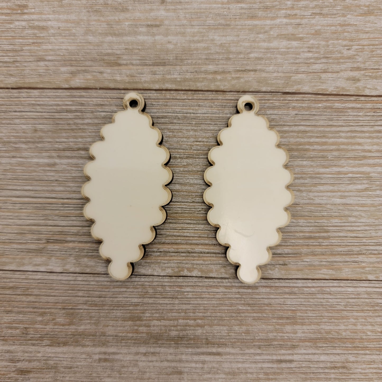 Sublimation Oval Scallop Shaped Earring Blank