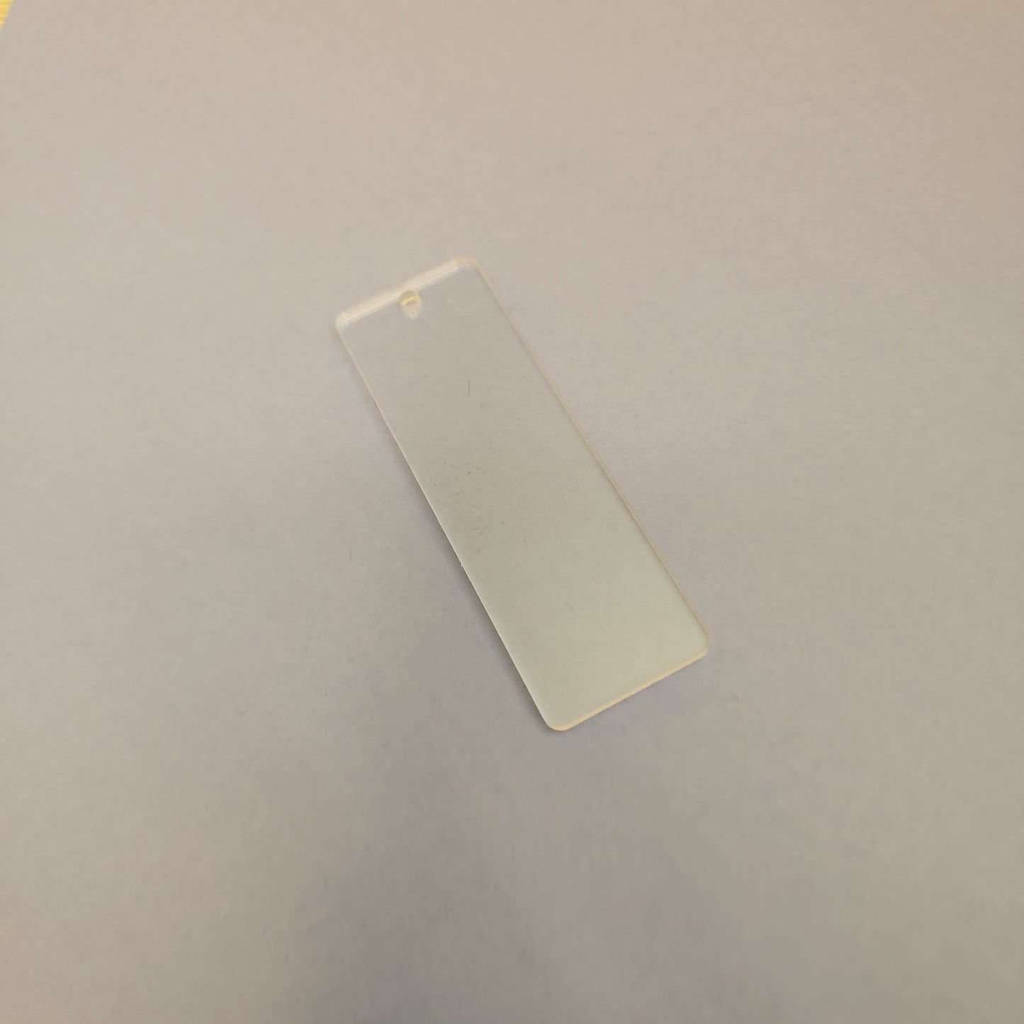 Clear cast acrylic rectangle shaped blank 1/8" (3 mm) 6 inch tall by 1 inch wide with hole or without