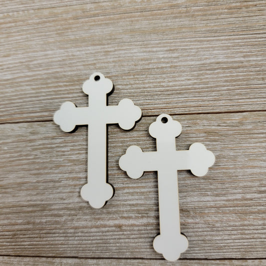 Sublimation Budded Cross  Shaped Earring Blank