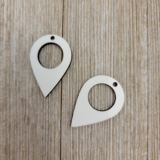 Sublimation Location Marker Shaped Earring Blank