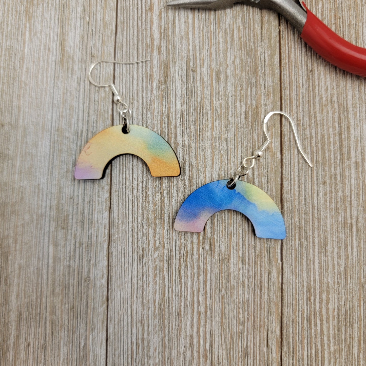 Sublimation Rainbow Shaped Earring Blank