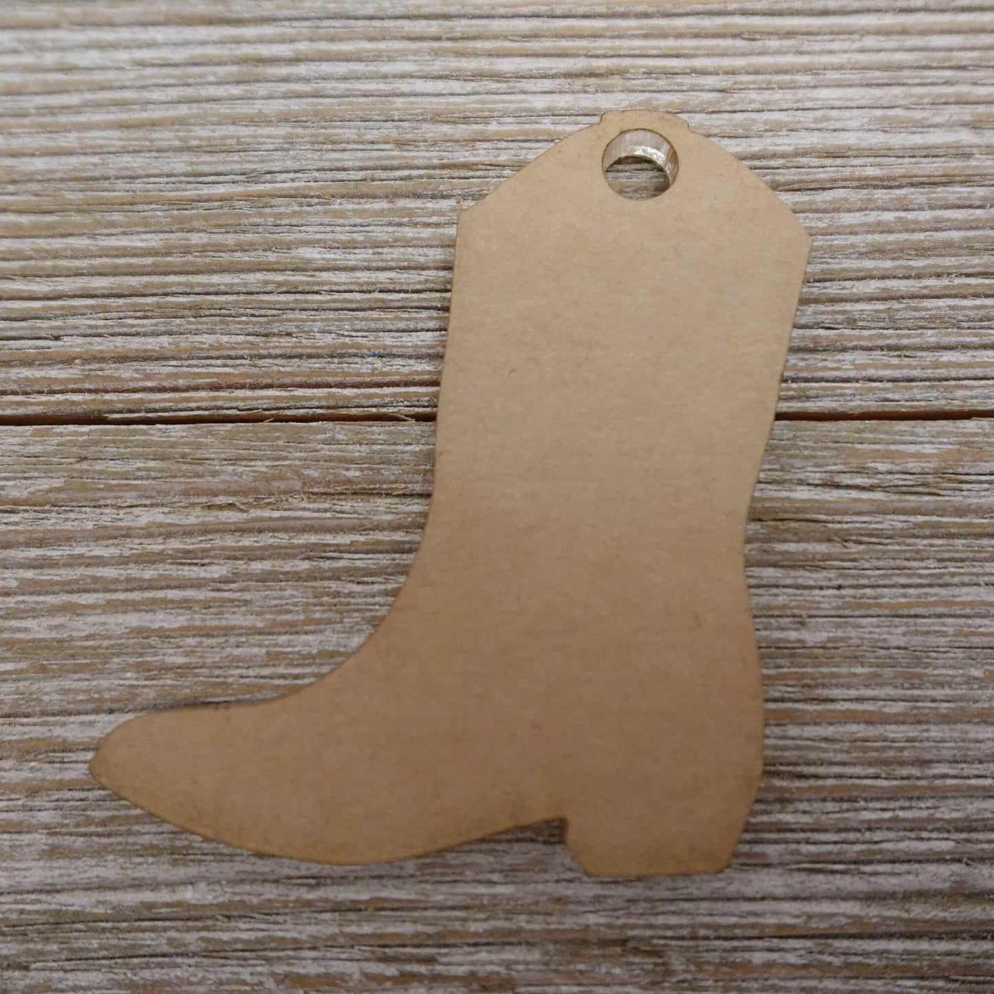 Clear Acrylic Cowboy Boot Shaped Craft Blank