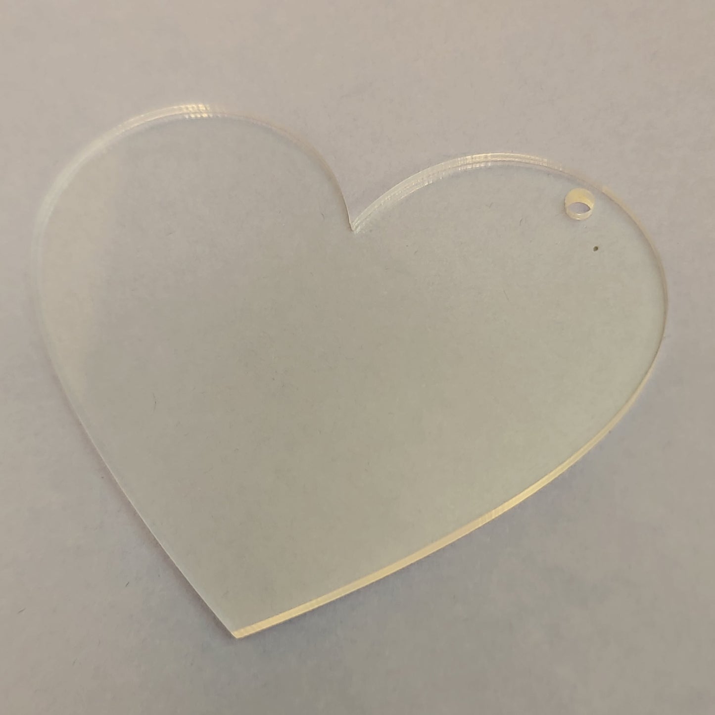 Clear Acrylic Heart Shaped Craft Blank