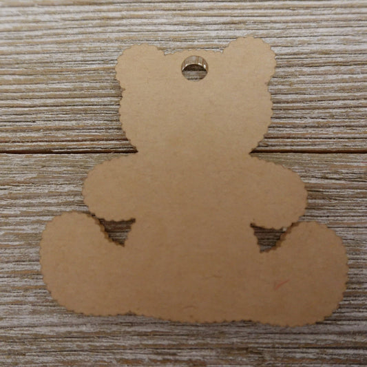 Clear Acrylic Teddy Bear Shaped Craft Blank