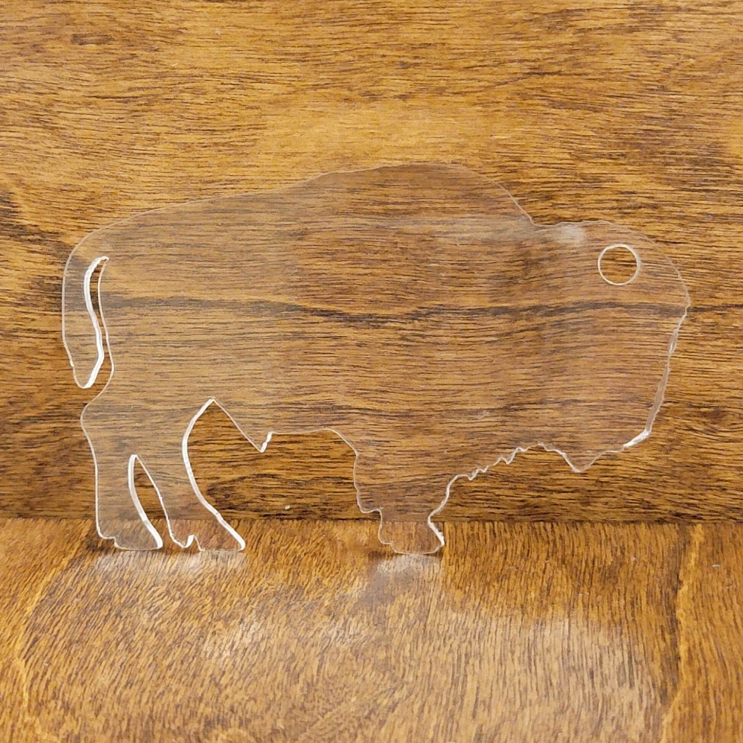 Clear Acrylic Buffalo Shaped Craft Blank