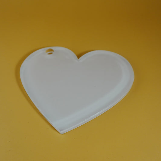 Blank Sublimation Acrylic Ornament, Heart shape, Christmas ornament, valentine photo ornament, memorial photo sublimation