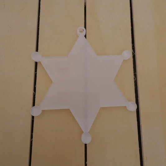 Sheriff Badge Shape Sublimation Acrylic Blank