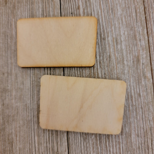 Wood blanks for small hair claw, hair clip blank, 1/8th inch wood blank, ships fast, create your own design, fits 2" claw clip