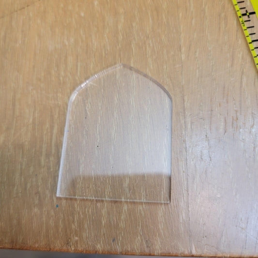 Clear cast acrylic arched window shaped blank 1/8" (3 mm)/keychains blank /plexiglass craft supply/DIY jewelry ships quick badge reel blank
