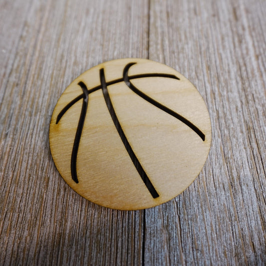 Basketball Wood Craft Cutout, Wood Craft Supply, Unfinished Wood Blank, Laser Cut Wooden Animal Shapes, DIY Embellishment, Ships Fast