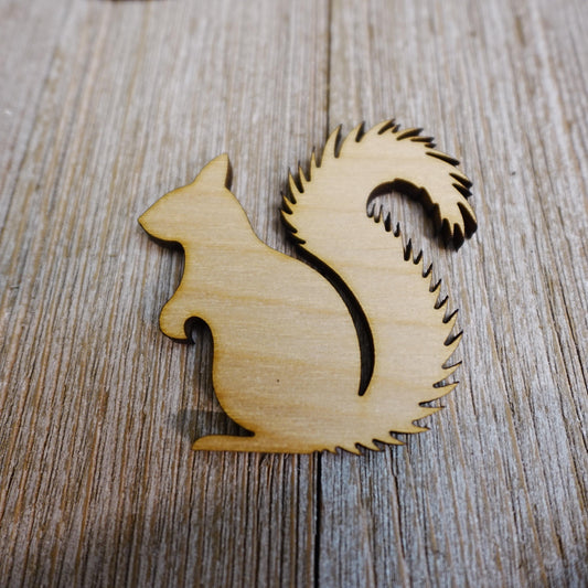 Squirrel Wood Craft Cutout, Wood Craft Supply, Unfinished Wood Blank, Laser Cut animal Shapes, DIY Embellishment, Ships Fast