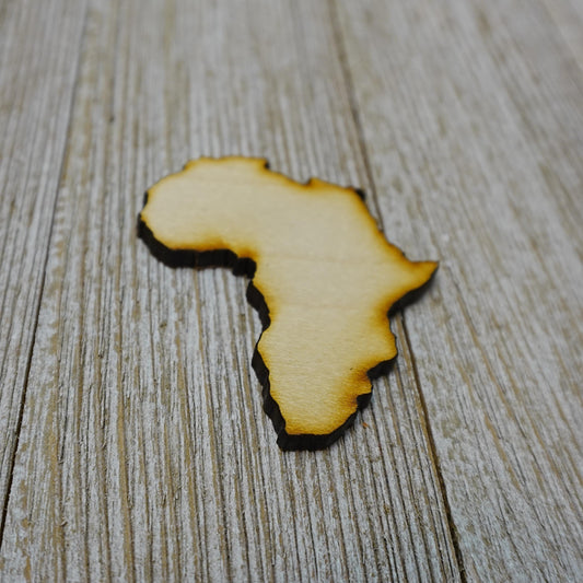 Africa Shape Wood Craft Cutout, Wood Craft Supply, Unfinished Wood Blank, Laser Cut Shapes, DIY Embellishment, Ships Fast