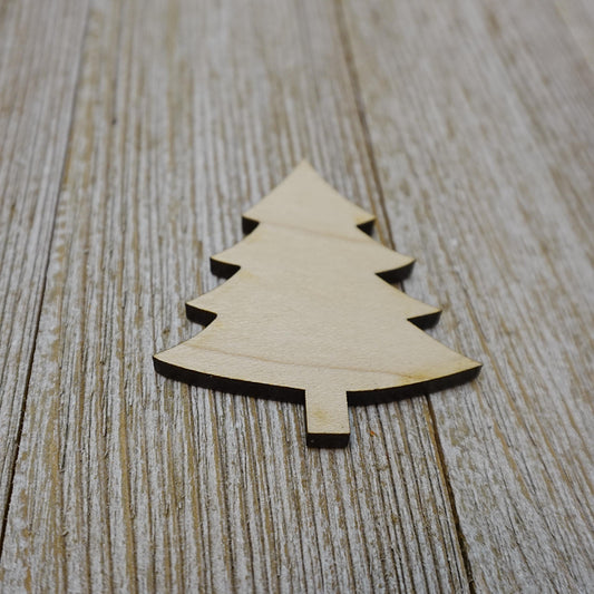 Christmas Tree Shape Wood Craft Cutout, Wood Craft Supply, Unfinished Wood Blank, Laser Cut Shapes, DIY Embellishment, Ships Fast