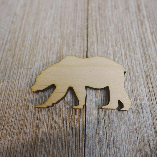 Bear Wood Craft Cutout, Wood Craft Supply, Unfinished Wood Blank, Laser Cut Wooden Animal Shapes, DIY Embellishment, Ships Fast