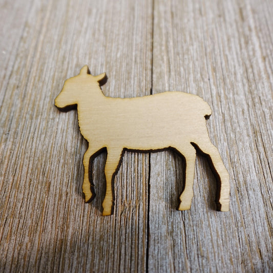 Lamb Wood Craft Cutout, Wood Craft Supply, Unfinished Wood Blank, Laser Cut Shapes, DIY Embellishment, Ships Fast
