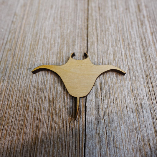 Stingray Wood Craft Cutout, Wood Craft Supply, Unfinished Wood Blank, Laser Cut Shapes, DIY Embellishment, Ships Fast