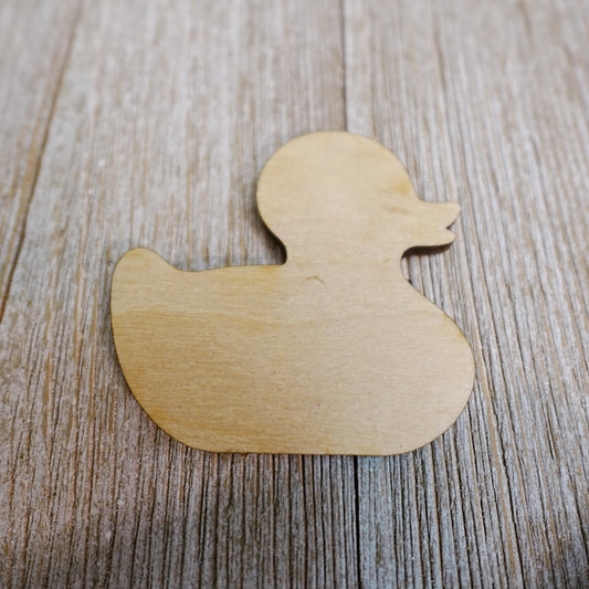 Rubber Duck Shape Wood Craft Cutout, Wood Craft Supply, Unfinished Wood Blank, Laser Cut Shapes, DIY Embellishment, Ships Fast