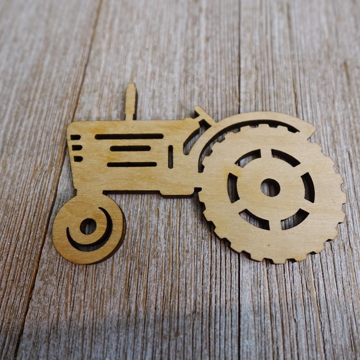 Tractor Shape Wood Craft Cutout, Wood Craft Supply, Unfinished Wood Blank, Laser Cut Shapes, DIY Embellishment, Ships Fast