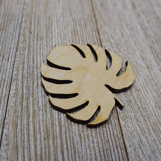 Monstera Leaf Wood Craft Cutout, Wood Craft Supply, Unfinished Wood Blank, Laser Cut Shapes, DIY Embellishment, Ships Fast