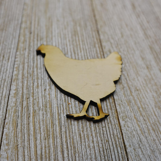 Chicken Shape Wood Craft Cutout, Wood Craft Supply, Unfinished Wood Blank, Laser Cut Shapes, DIY Embellishment, Ships Fast