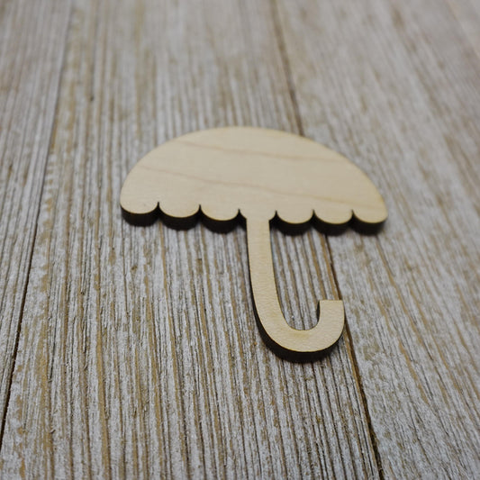Umbrella Shape Wood Craft Cutout, Wood Craft Supply, Unfinished Wood Blank, Laser Cut Shapes, DIY Embellishment, Ships Fast