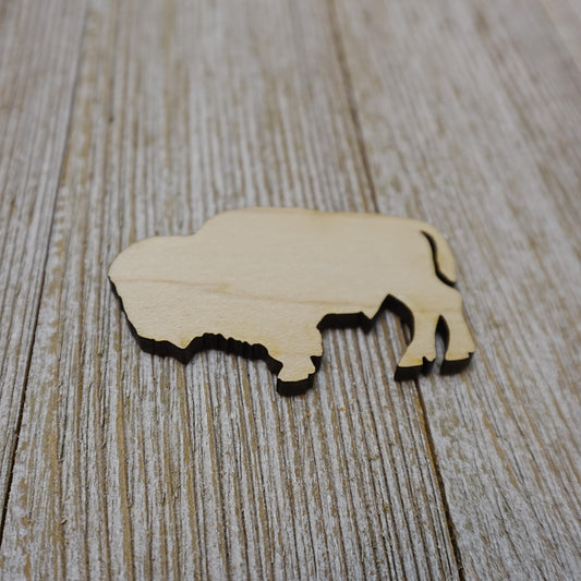 Buffalo Shape Wood Craft Cutout, Wood Craft Supply, Unfinished Wood Blank, Laser Cut Shapes, DIY Embellishment, Ships Fast