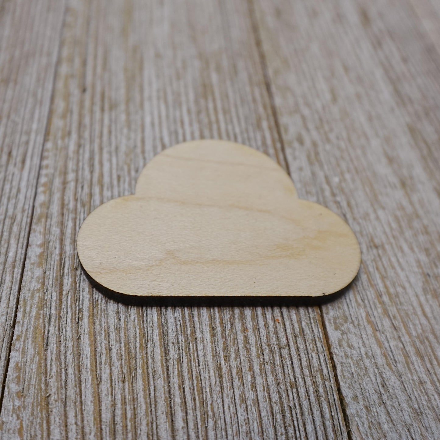 Cloud Shape Wood Craft Cutout, Wood Craft Supply, Unfinished Wood Blank, Laser Cut Shapes, DIY Embellishment, Ships Fast