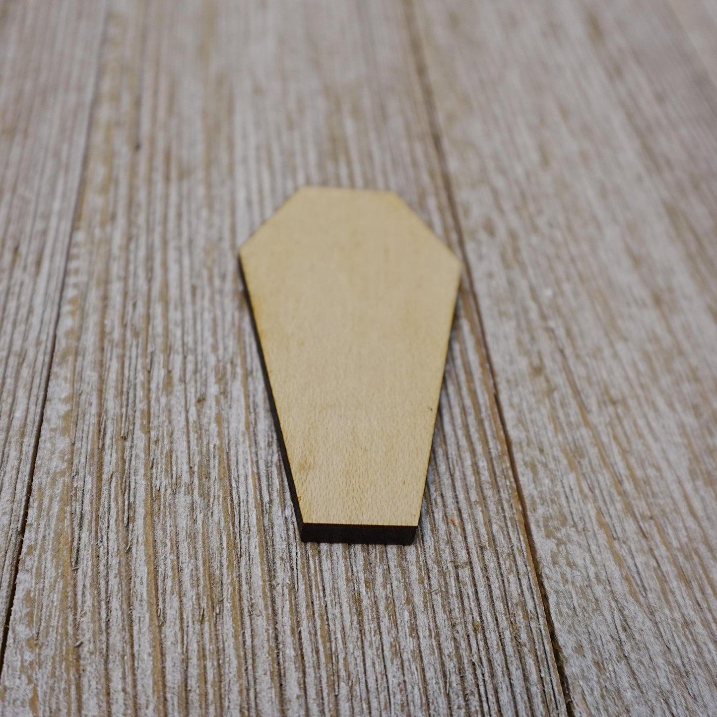Coffin Shape Wood Craft Cutout, Wood Craft Supply, Unfinished Wood Blank, Laser Cut Shapes, DIY Embellishment, Ships Fast